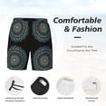 thumbnail image 3 of Logiee Mandala Print Men's Swim Trunk,Quick Dry Board Shorts ,Men's Swim Trunks with Compression Liner, Bathing Suits with Pockets-3X-Large, 3 of 6