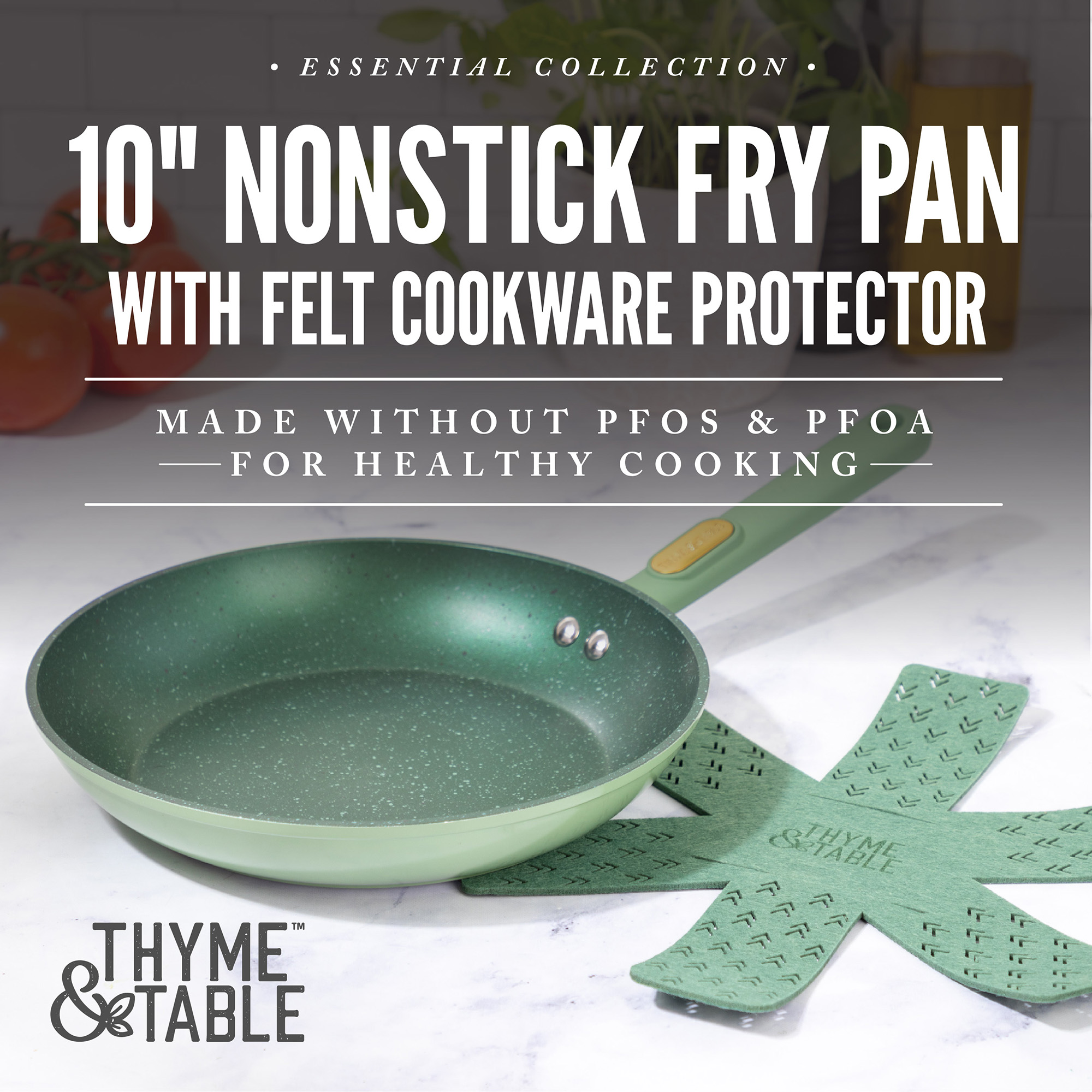 Thyme & Table 10 in Nonstick Fry Pan, Green photo 3