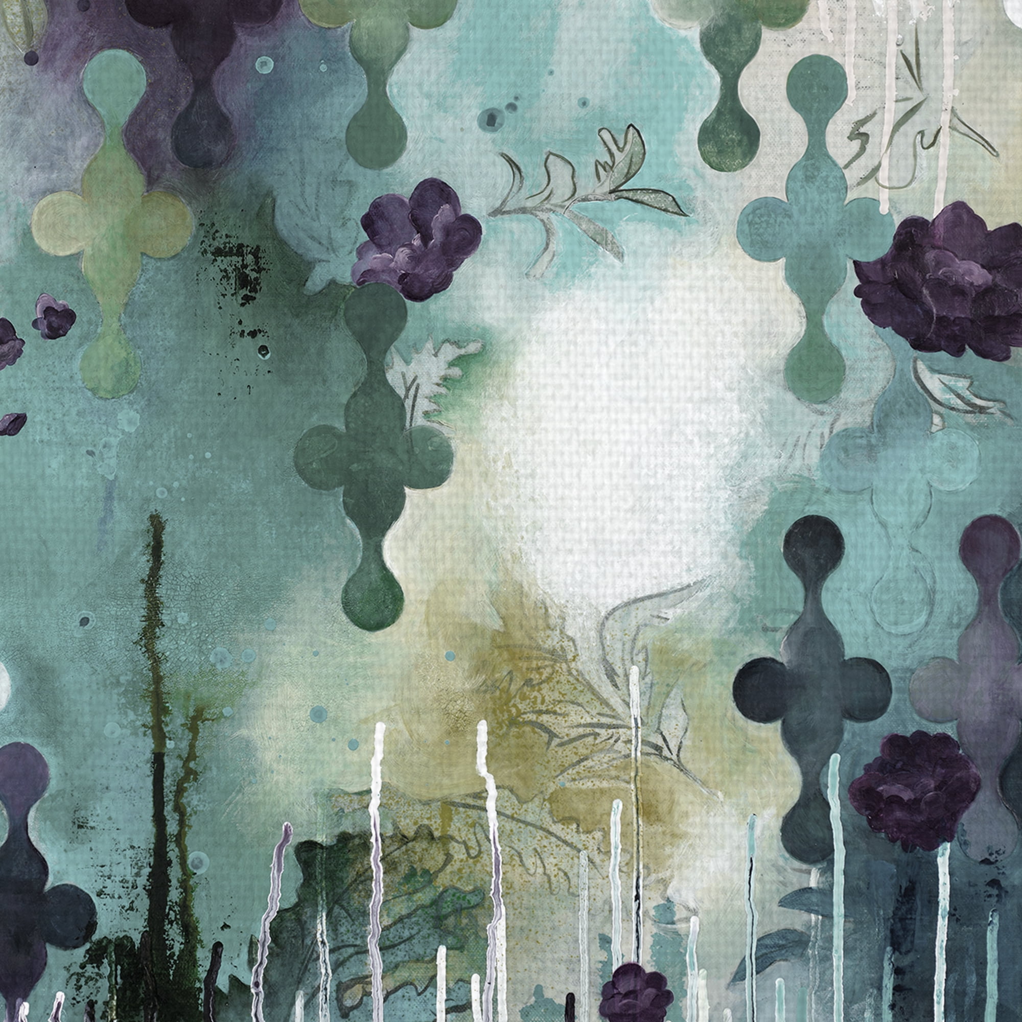Masterpiece Art Gallery Seafoam Storm One Light Abstract by Heather Noel Robinson Canvas Art Print