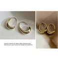 thumbnail image 3 of Guodhu Cool Hoop Earrings for Women - Fashion Small Copper Elegant Jewelry, Delicate Design Enhances Mood & Aesthetics, 1 Pair Silver/Gold Earrings, 3 of 5
