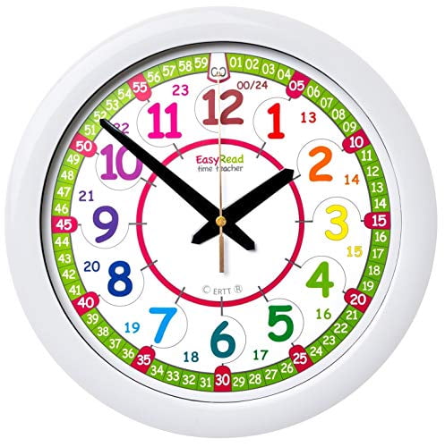 Ravel Pink Unicorn 25cm Time Teacher Children's Learning Wall Clock 