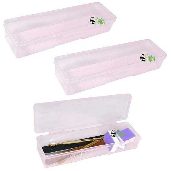 PandaSpa Set of 3 Multifunctional Tool Box for Supplies Storage, Manicurist Nails Pedicure Small size Purple