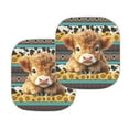 thumbnail image 3 of KUIFORTI Aztec Windshield Sun Shade Foldable Car Shades for Front Windows Cute Highland Cow Sun Visor for Car SUV Truck Sedan, Heat Resistant Vehicle Sun Shade Shield UV Protection, 3 of 5