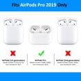 thumbnail image 2 of AirPods Pro Case, Rugged Shockproof TPU 2-Piece Cover Skin Protective Case with Keychain (Front LED Visible) for AirPods Pro 2019 (A2084, A2083) - Black, 2 of 8