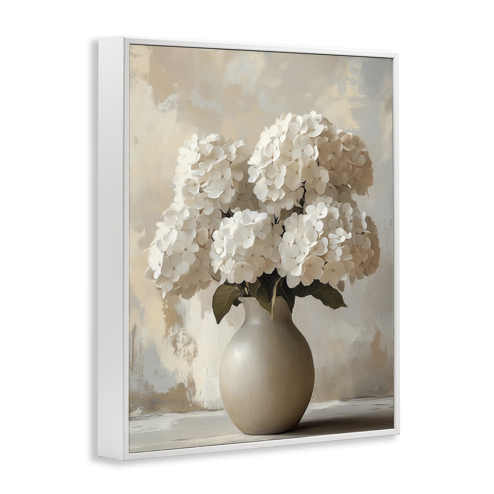 Stupell Industries Vase of Hydrangeas in Bloom White Framed Giclee Art, design by LSR Design Studio