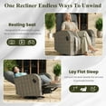 thumbnail image 4 of LayinSun Oversized Wicker Outdoor Swivel Glider Recliner with Adjustable Backrest & Footrest, Patio Reclining Lounge Chair - Set of 2, 4 of 7