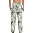 thumbnail image 3 of Daiia green plaid Moose tree Men's Sleep Pant with Pockets and Drawstring,Pajama Pants-XX-Large, 3 of 9