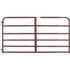 TARTER 6ER8 Tube Gate, 8 ft W Gate, 50 in H Gate, Steel Frame, Red