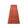 thumbnail image 2 of Custom Size Rug Runner Traditional Oriental Looks Blue Medallion Design Hotel Quality Cut To Size Canvas Backing Red Runner Rugs, Customize Length by Feet and 26" or 35" Width, 2 of 10