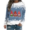thumbnail image 2 of EGNMCR Chandail en Molleton de Noël pour Femmes T-shirt Imprimé d'Hiver Manches Longues Blouse Col Rond Hauts Décontractés, 2 of 4