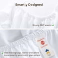 thumbnail image 6 of Cotton Twin XL Fitted Sheet Only, Sateen, Deep Pocket, All-Around Elastic, Head/Foot Side Indicators, Bright White, 6 of 9