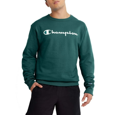 Champion Men's and Big Men's Powerblend Logo Crewneck Sweatshirt, up to size 2XL