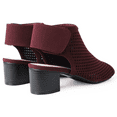 thumbnail image 4 of J. Adams Maddie Booties for Women - Peep Open Toe Low Block Chunky Heel Hook & Loop Strap Sandals, 4 of 7