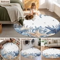 thumbnail image 5 of Round Rug 4Ft Washable Non-Slip, Blue Starfish Coastal Circle Area Rugs for Living Room Bedroom, Eucalyptus Summer Nautical Shell Ocean Indoor Floor Mats Carpet Runner for Home Decor Aesthetic, 5 of 8