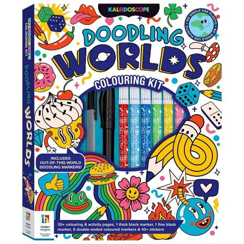 Hinkler Pty Ltd Kaleidoscope Colouring Doodling Worlds (Paperback) Street Art