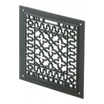 Minuteman International 14 Inch Cast Iron Decorative Heating Grille, Black