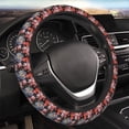 thumbnail image 3 of Lsque Rose Flowers Ultra Soft Car Steering Wheel Cover for Women, Standard 15 inch Size for Truck Van SUV Auto, 3 of 8