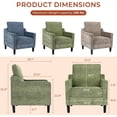 thumbnail image 3 of LAZY BUDDY Comfy Accent Chair for Living Room Bedroom and Waiting Room, Upholstered Mid-Century Reading Chair with Removable Cover & Wood Legs, Wide Singe Modern Lounge Sofa, 3 of 10