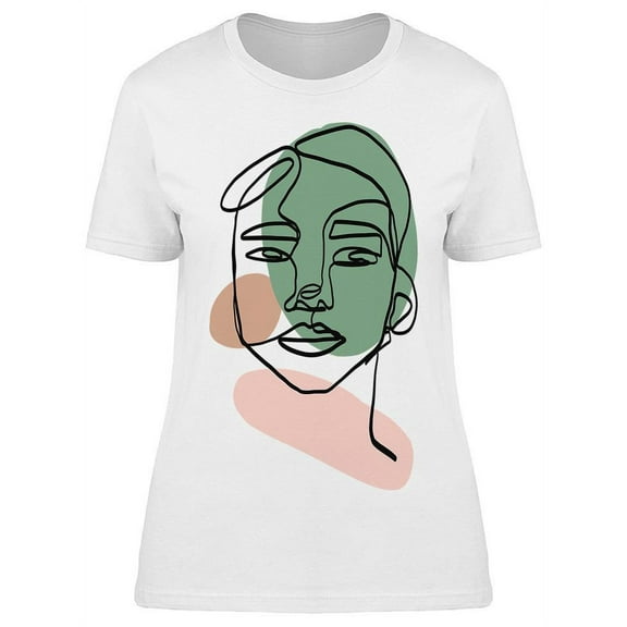 Geometric Portrait Of A Face T-Shirt Women -Image by Shutterstock, Female XX-Large
