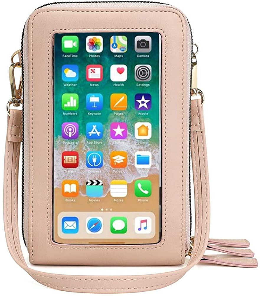 Crossbody Cellphone Purse Women Touch Screen Bag RFID Blocking Wallet Handbag Shoulder Strap Touch Screen Cell Phone Purse 