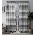thumbnail image 2 of Exclusive Home Bern Stripe Light Filtering Semi-Sheer Rod Pocket Curtain Panel Pair, 54"x96", Ash Grey, 2 of 6