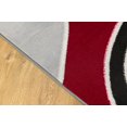 thumbnail image 7 of LBaiet 2' x 6' Red and Gray Abstract Wavy Rectangular Rug Runner, 7 of 7