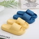thumbnail image 5 of Zapatillas de casa de baño con plataforma gruesa para mujer, zapatillas de nube, tobogán de interior EVA de suela blanda, chanclas antideslizantes de verano 2022, 5 of 7