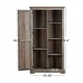 thumbnail image 6 of Gzxs 74.4" Farmhouse Kitchen Pantry Cabinet with Barn Door, Tall Storage Cabinet with Adjustable Shelves, Versatile Large Rustic Cabinet for Dining Room, Bathroom, Living Room, Laundry, Gray Wash, 6 of 8