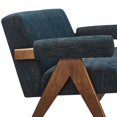 thumbnail image 6 of Loveseat Sofa Couch, Azure Navy Blue, Fabric, Wood, Living Kitchen Cafe Bistro Hospitality Restaurant, Modern Contemporary HB36205, 6 of 9