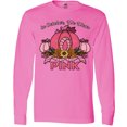 thumbnail image 3 of Inktastic In October We Wear Pink with Ribbon and Pink Pumpkins Long Sleeve T-Shirt, 3 of 5