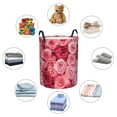 thumbnail image 6 of XMXT Collapsible Laundry Basket, Pink Series Rose Print Polyester Waterproof Laundry Hamper, 62L, 6 of 8