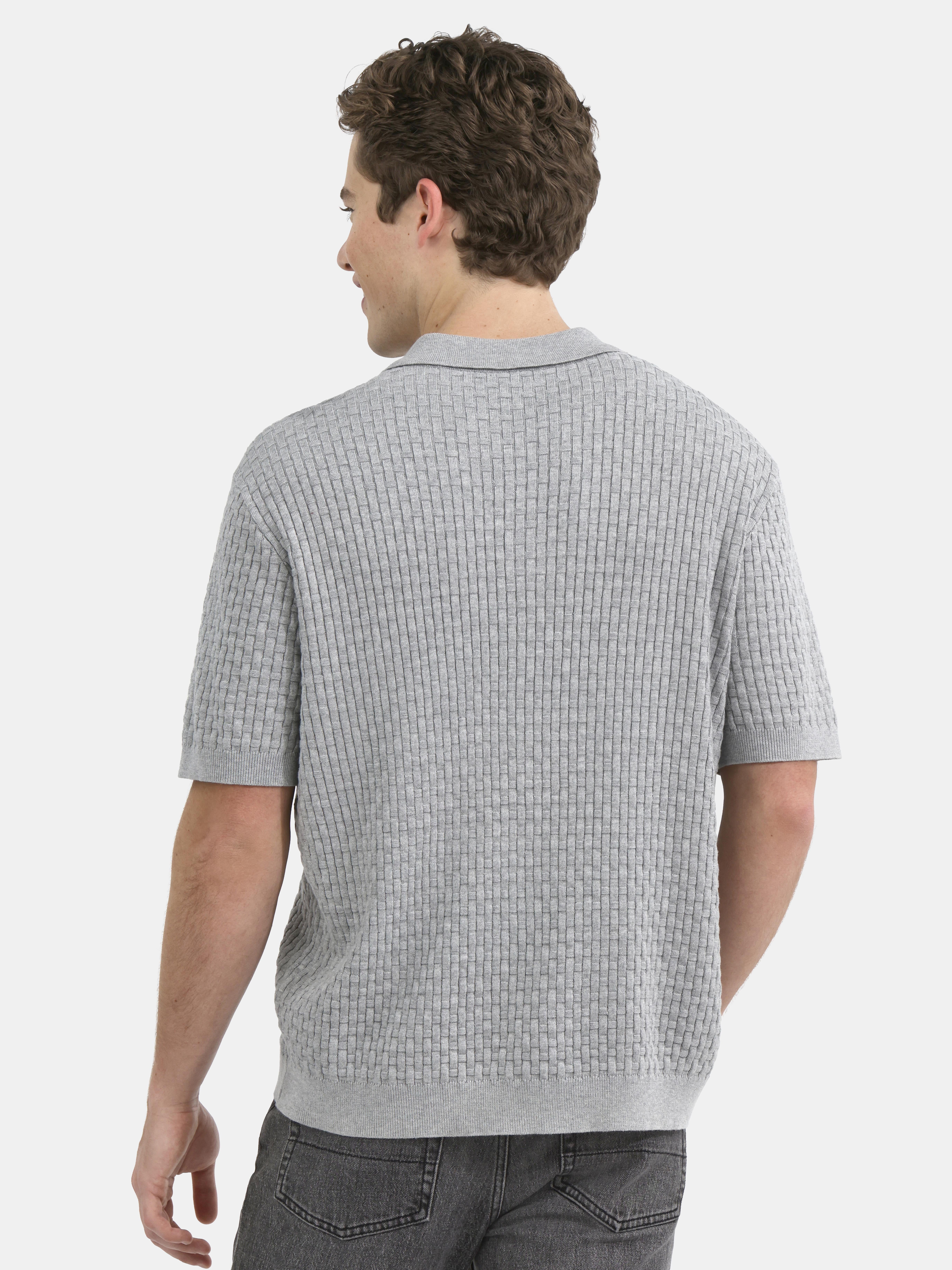 No Boundaries Basket Stich Polo Sweater, Men's and Big Men's
