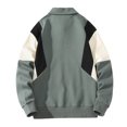 thumbnail image 3 of cfhntfmh Oversized Sweatshirt for Men Plus Size Loose Long Sleeve Buttons Collared Pullover Shirts Casual Color Block Tops, 3 of 4