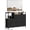 Black, variant on Simenmax 47 Inch TV Stand with Charging Station, Entertainment Center with 8 Fabric Drawers, Media Console Table for Living Room, Bedroom, Hallway,Black