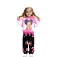 thumbnail image 4 of LIIPEE Autumn Winter Outfit Sets For Girls Cartoon Graphic Long Sleeve Pullover Hoodies And Sweatpants 2 Piece Set Kids Casual Comfortable Cute Outfits,7-8 Years, 4 of 8