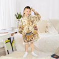 thumbnail image 6 of Wearable Blanket with Sleeves and Pocket Oversized Hooded Sweatshirt 3-14 YR Bears Are Eating Honey S, 6 of 7