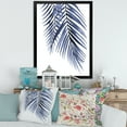 thumbnail image 3 of Designart 'Abstract Blue Palm Leaves Tropical Branches' Traditional Framed Art Print, 3 of 4