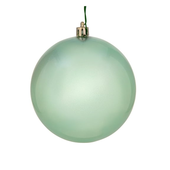 Vickerman 3" Frosty Mint Candy Ball Ornament, 12 per Bag