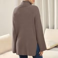thumbnail image 6 of Bnwani Turtleneck Sweater Women Long Sleeve Solid Color Ribbed Sweater Tunic Knit Coffee Sweaters for Women Trendy Size XL(US:10), 6 of 6