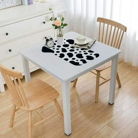 BANET Table Cover Tablecloths Rectangle Table Cover Waterproof Farm Animal Themed Picnic Birthday Party Favor Supplies Decorations Black and White