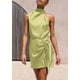 thumbnail image 5 of Vestido PRETTYGARDEN de satén sin mangas con cuello simulado y cinturón XXL, 5 of 8