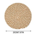 thumbnail image 4 of Round Cotton Yarn Placemats, Handwoven Heat Insulation Mat 10 Inch for Hot Dishes Pots Pans, Kitchen Table Protector & Home Decor for Dining, 4 of 6