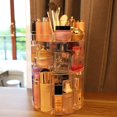 thumbnail image 4 of Organizador de maquillaje, organizador de cosméticos ajustable giratorio de 360 ​​grados, soporte de carrusel de almacenamiento de maquillaje para tocador de baño, 4 of 5