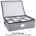 thumbnail image 3 of Ensemble de Rangement pour Chine, Coque Rigide et Empilable, pour le Rangement et le Transport de Vaisselle, Protège la Vaisselle, les Tasses et les Mugs, Séparateurs d'Assiettes en Feutre Inclus (Gris, Ensemble de 5 Pcs), 3 of 5