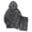 T184 Grey, variant on Curuila Sweatsuits Mens 2 Piece Outfit Long Sleeve Solid Color Hooded Fleece Sweatshirt With Shorts Winter Warm Fashion Tracksuit Size L