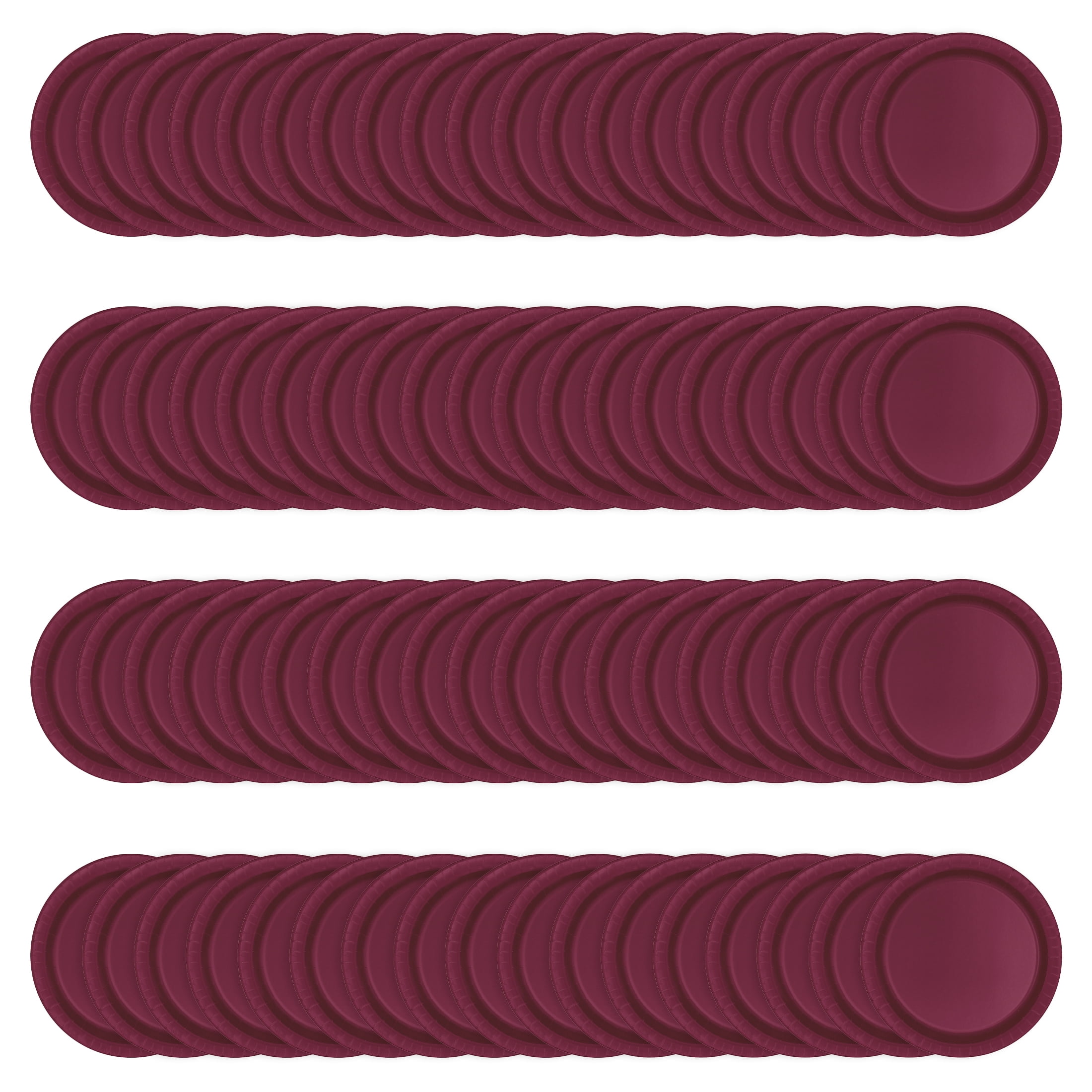 70CT 7IN Burgundy Dessert Paper Plates by Way To Celebrate