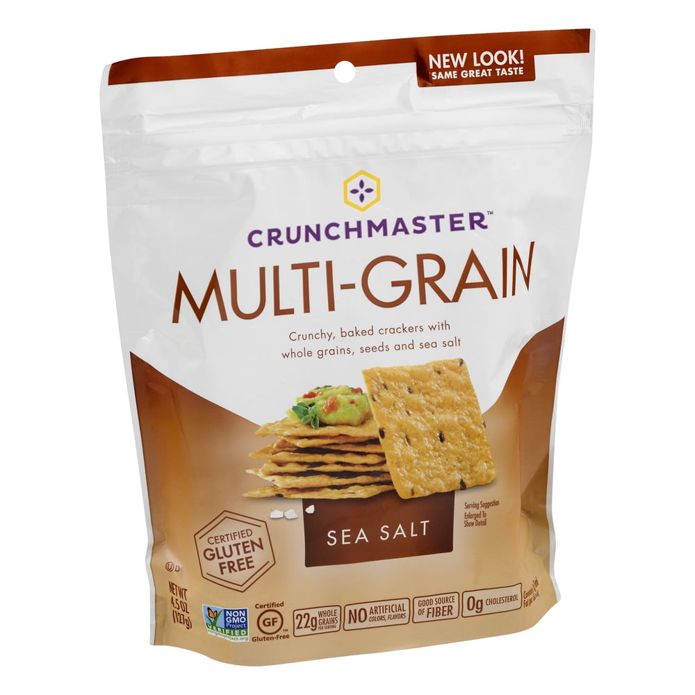 Crunchmaster?? Sea Salt MultiGrain Crackers 4.5 oz. Pouch Walmart