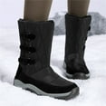 thumbnail image 6 of YOURDIARY Womens Snow Boots Outdoor Waterproof Winter Hiking Boots Faux Fur Lining Hook & Loop Closure, 6 of 8