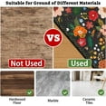 thumbnail image 4 of Office Chair Mat for Hardwood & Tile Floor,Boho Floral 36"x48" Computer Chair Mat for Rolling Chairs Carpet,Under Desk Non Slip Gaming Rug,Low-Pile Rubber Backing Large Protector Mat(Black), 4 of 6