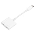 thumbnail image 2 of Convertisseur de Charge pour Écouteurs Type C Double, Adaptateur de Charge Audio Double Type C 2 en 1 Connecteur Audio Double Type C Performance Solide, 2 of 14
